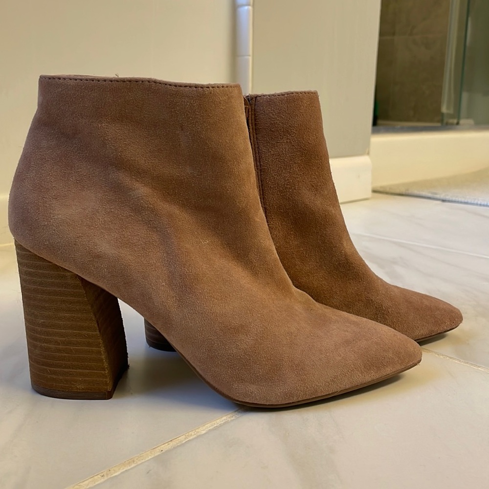 Brown Suede Steven Madden Booties